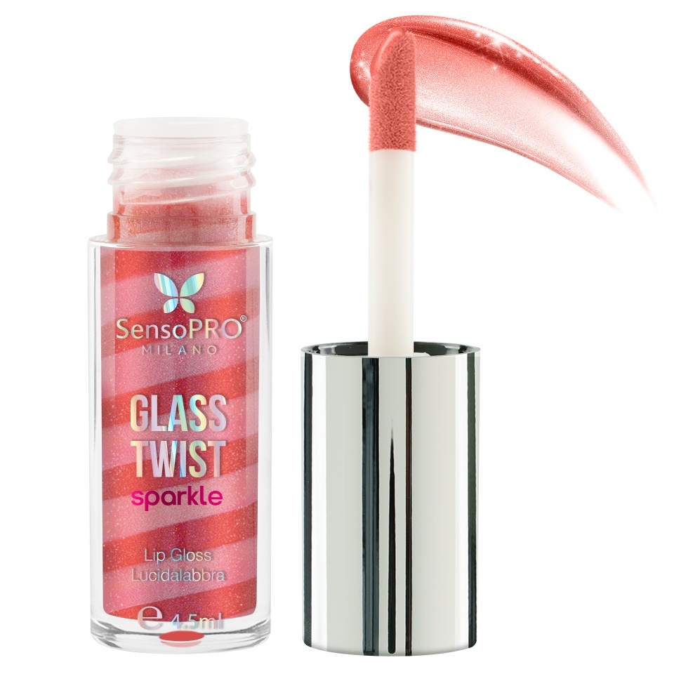 Luciu de buze Glass Twist Sparkle Glitter Party Sensopro Milano