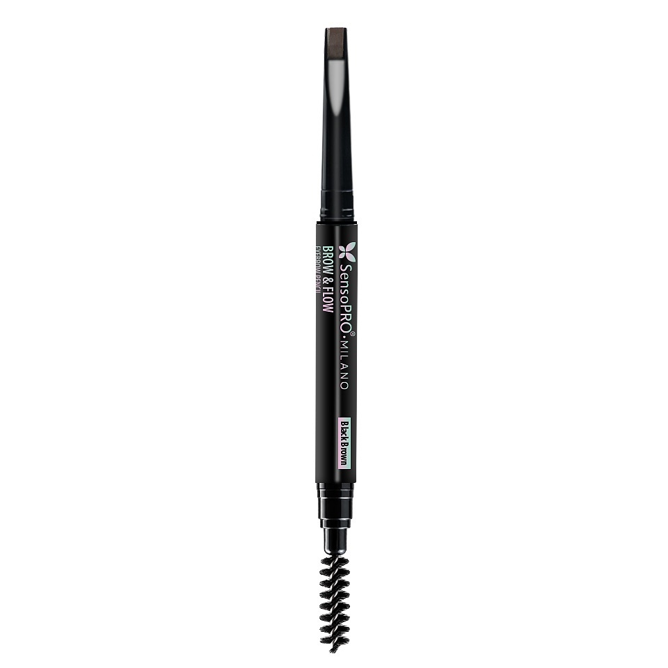 Creion de Sprancene Brow & Flow SensoPRO Milano - Black Brown — imaginea 5