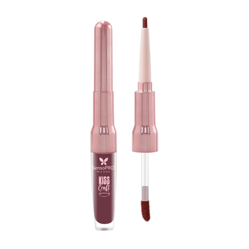 Ruj lichid si creion de buze 2in1 Kiss Craft SensoPRO Milano, Heat