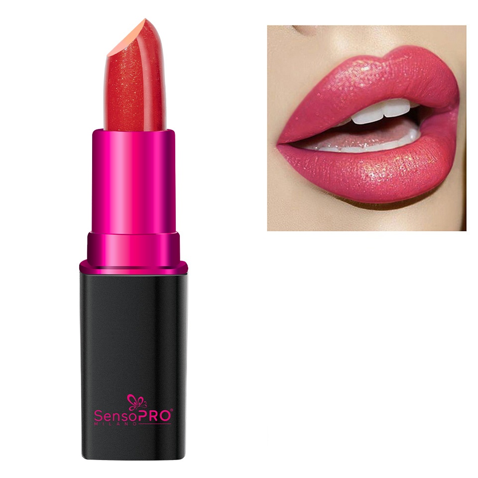Ruj sidefat Glossy Shine SensoPRO Milano - Peony Shimmer