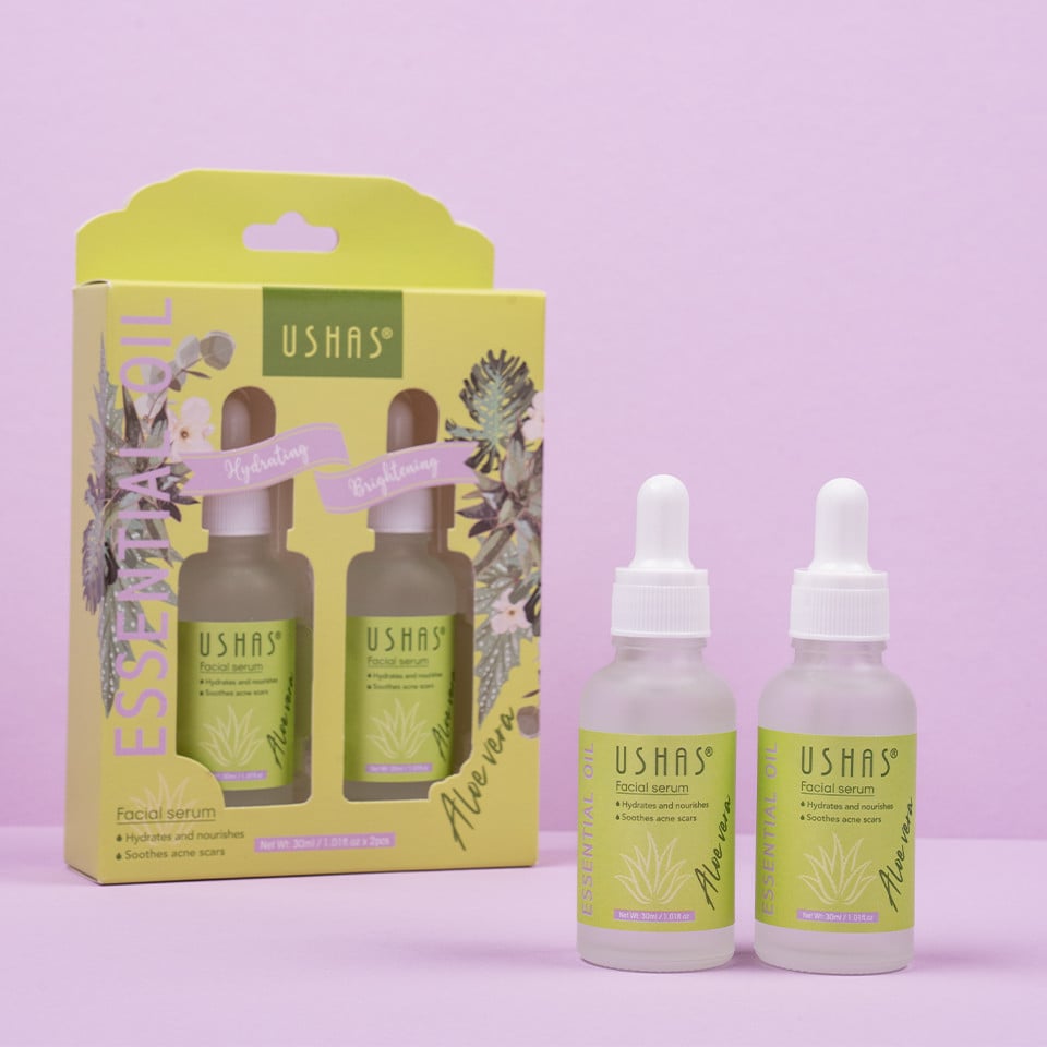 Ser Hidratant si Reparator Ushas Aloe Vera Essential Oil, set 2 buc - 1 | YEO