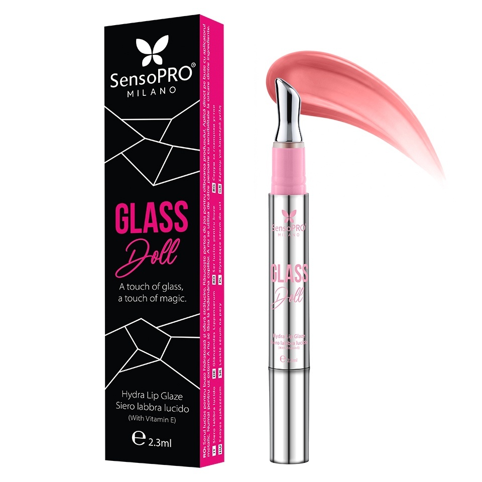 Ser stralucitor buze Glass Doll SensoPRO Milano, Dolce Nude - imagine 2