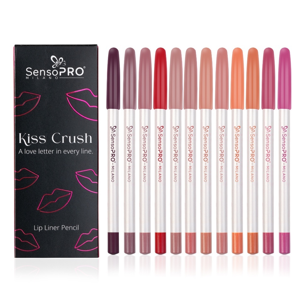 Set 12 Creioane de Buze Kiss Crush, SensoPRO Milano