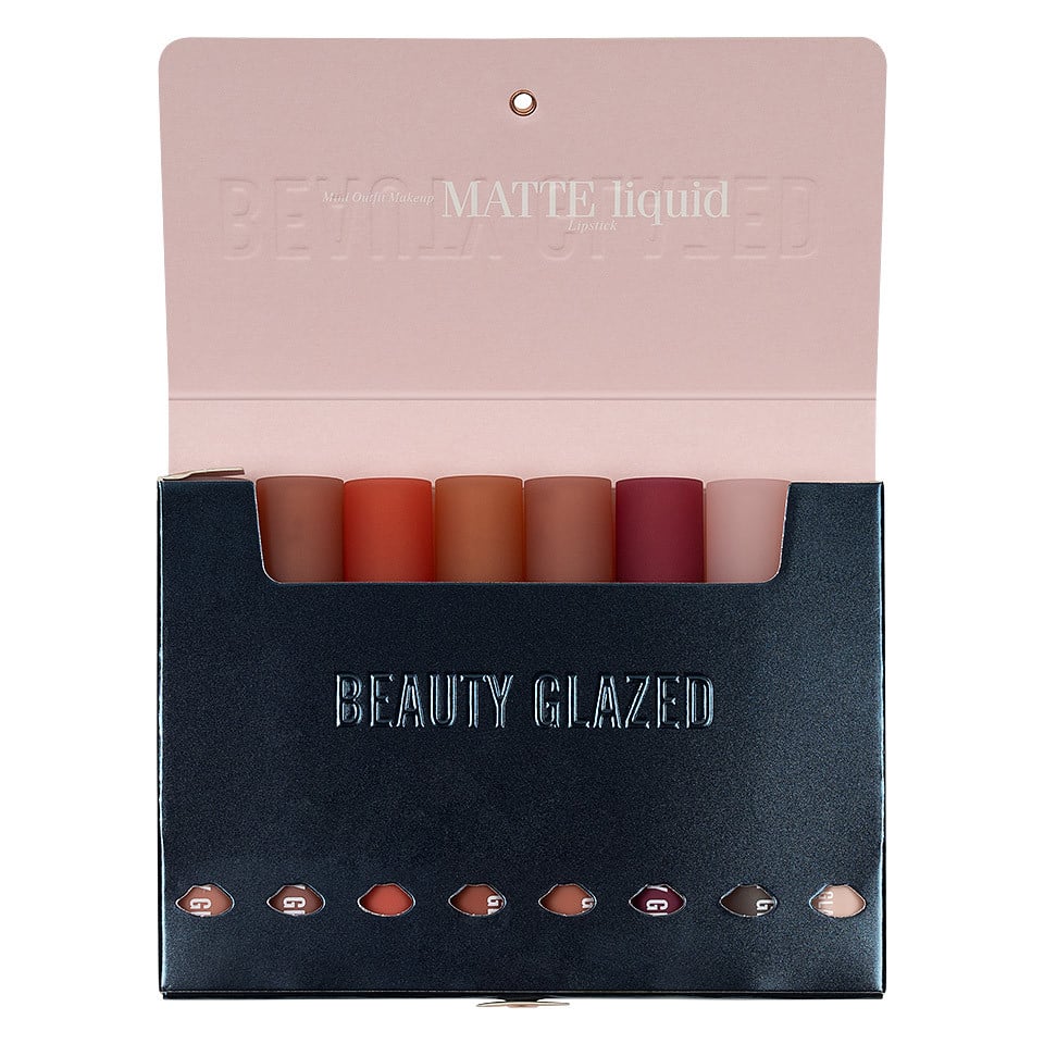 Set 6 Rujuri Lichide Mate + 1 Lip Oil + 1 Lip Balm, Beauty Glazed - 3 | YEO