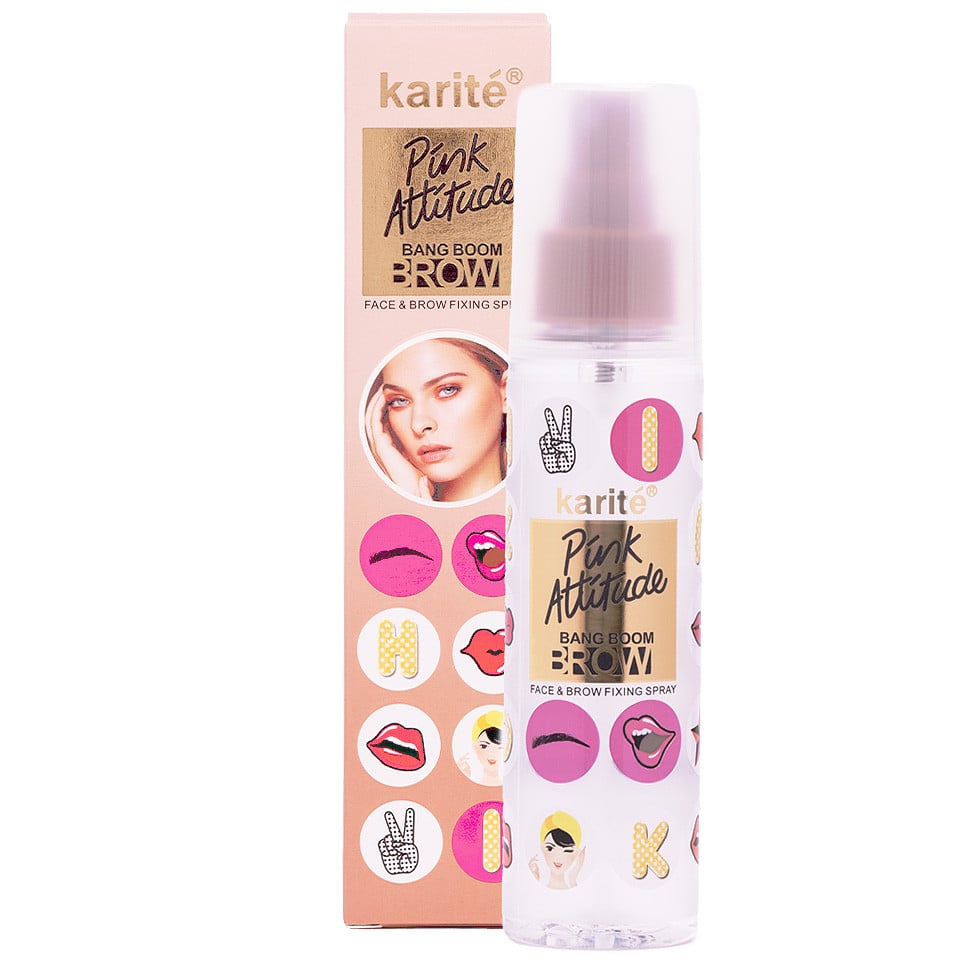 Spray Fixare Machiaj & Sprancene Pink Attitude Kiss Beauty, 120ml