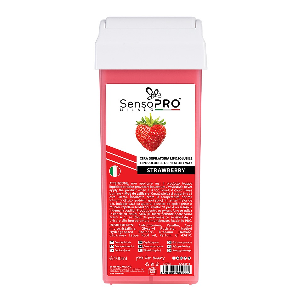 Ceara Epilat Unica Folosinta SensoPRO Milano, Rezerva Strawberry 100ml