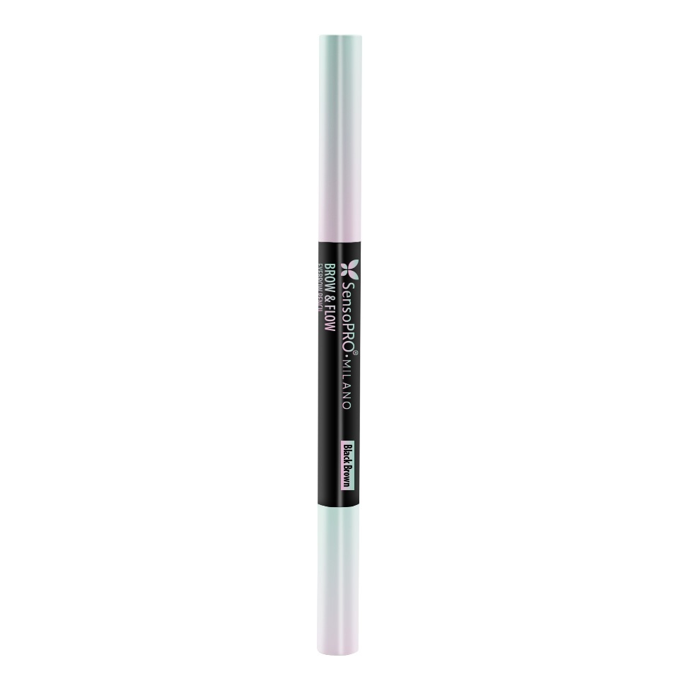 Creion de Sprancene Brow & Flow SensoPRO Milano - Black Brown — imaginea 2