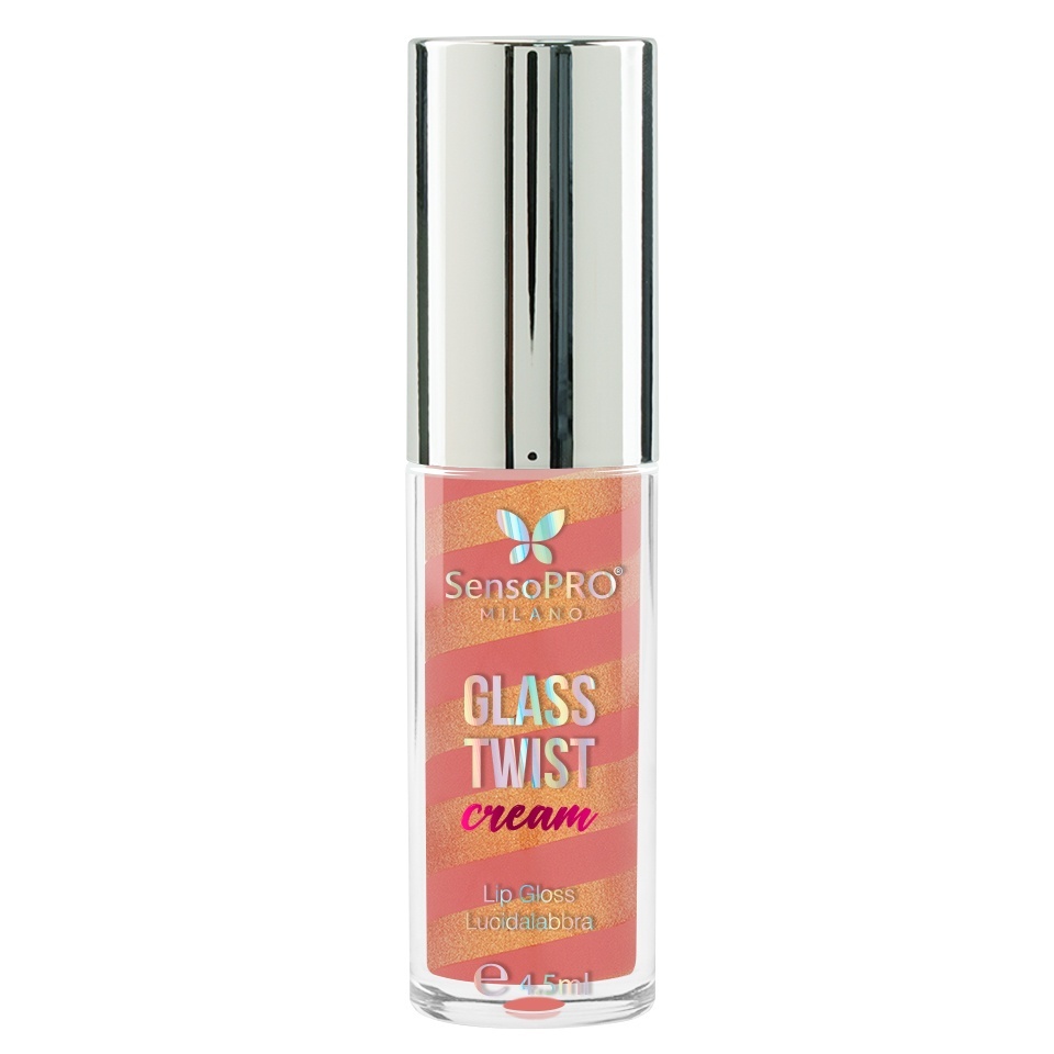 Luciu de buze Glass Twist Cream SensoPRO Milano, Peach Gold - imagine 3