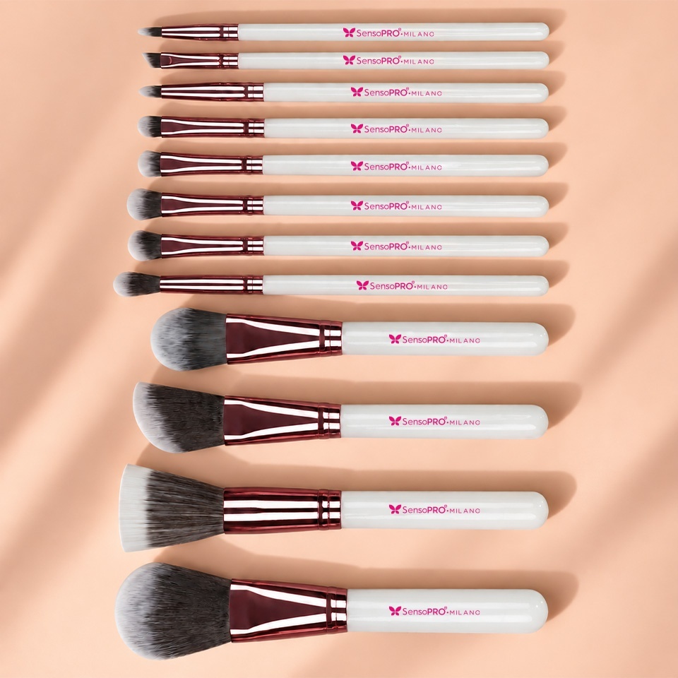 Set 12 Pensule Machiaj SensoPRO Milano Deluxe + Borseta CADOU – imagine 3