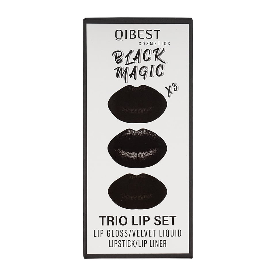 Set 3 in 1 Ruj Lichid Mat & Lip Gloss & Creion Contur Buze Qibest #12 - 2 | YEO