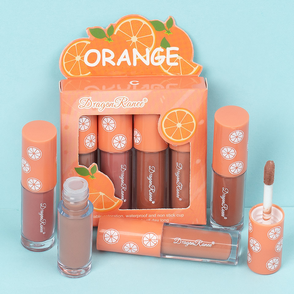 Set 4 Rujuri Lichide Mate Ranee Matte Lipstick, Orange, C - 1 | YEO