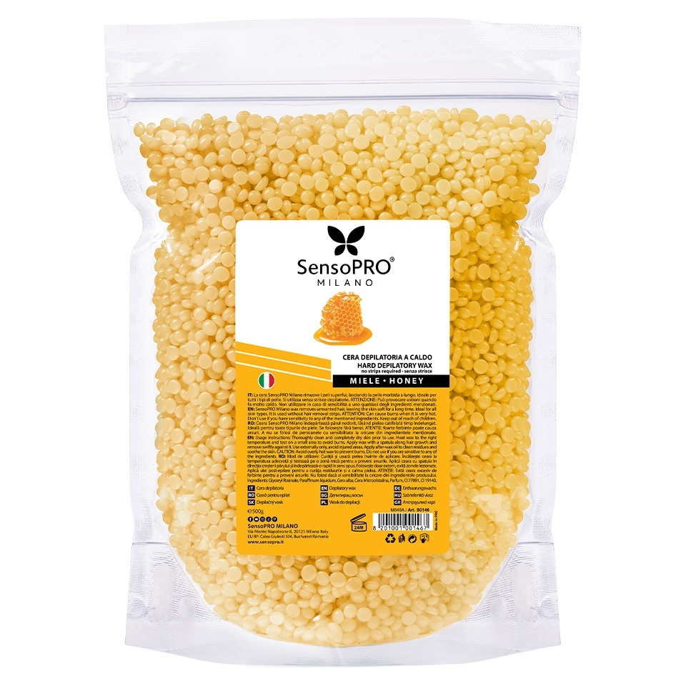 Ceara Epilat Elastica Granule SensoPRO Milano cu Miere de Albine, 500g