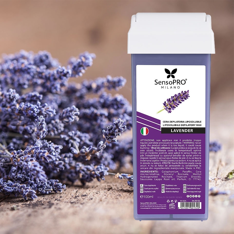 Ceara Epilat Unica Folosinta SensoPRO Milano, Rezerva Lavanda 100ml – imagine 2