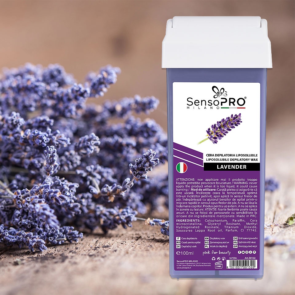 Ceara Epilat Unica Folosinta SensoPRO Milano, Rezerva Lavanda 100ml - imagine 2