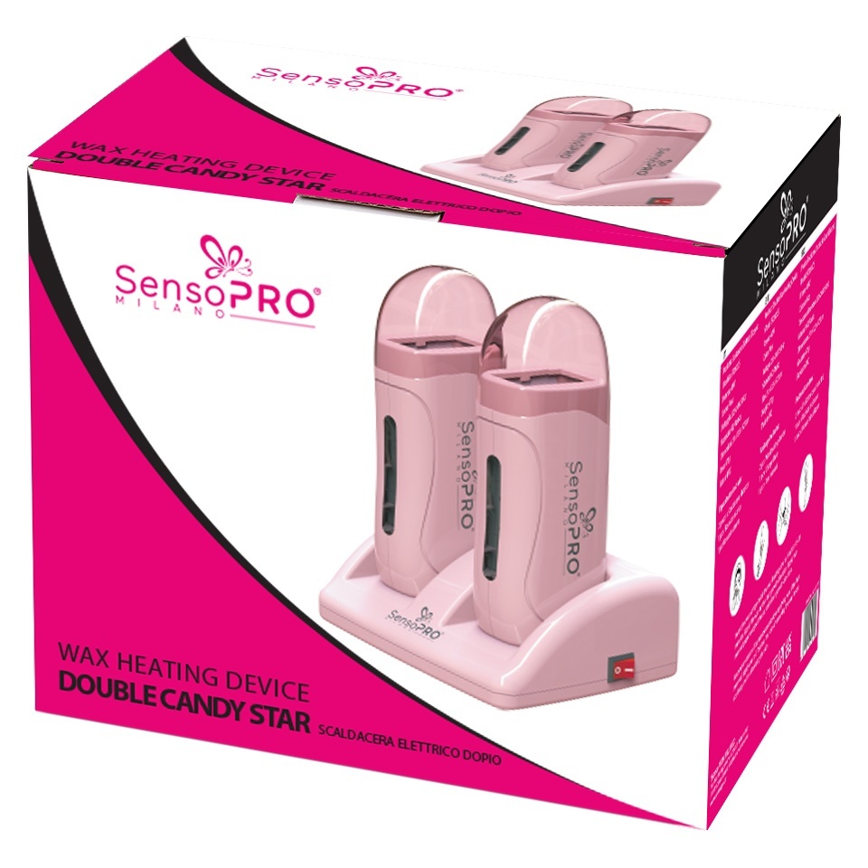 Incalzitor Ceara Epilare Dublu cu Suport Double Candy Star - SensoPRO Milano - imagine 2