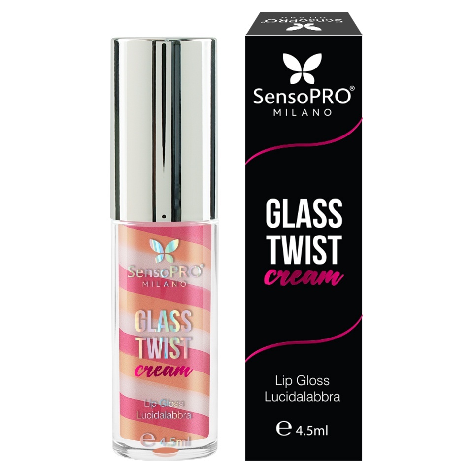Luciu de buze Glass Twist Cream SensoPRO Milano, Shortcake - imagine 4