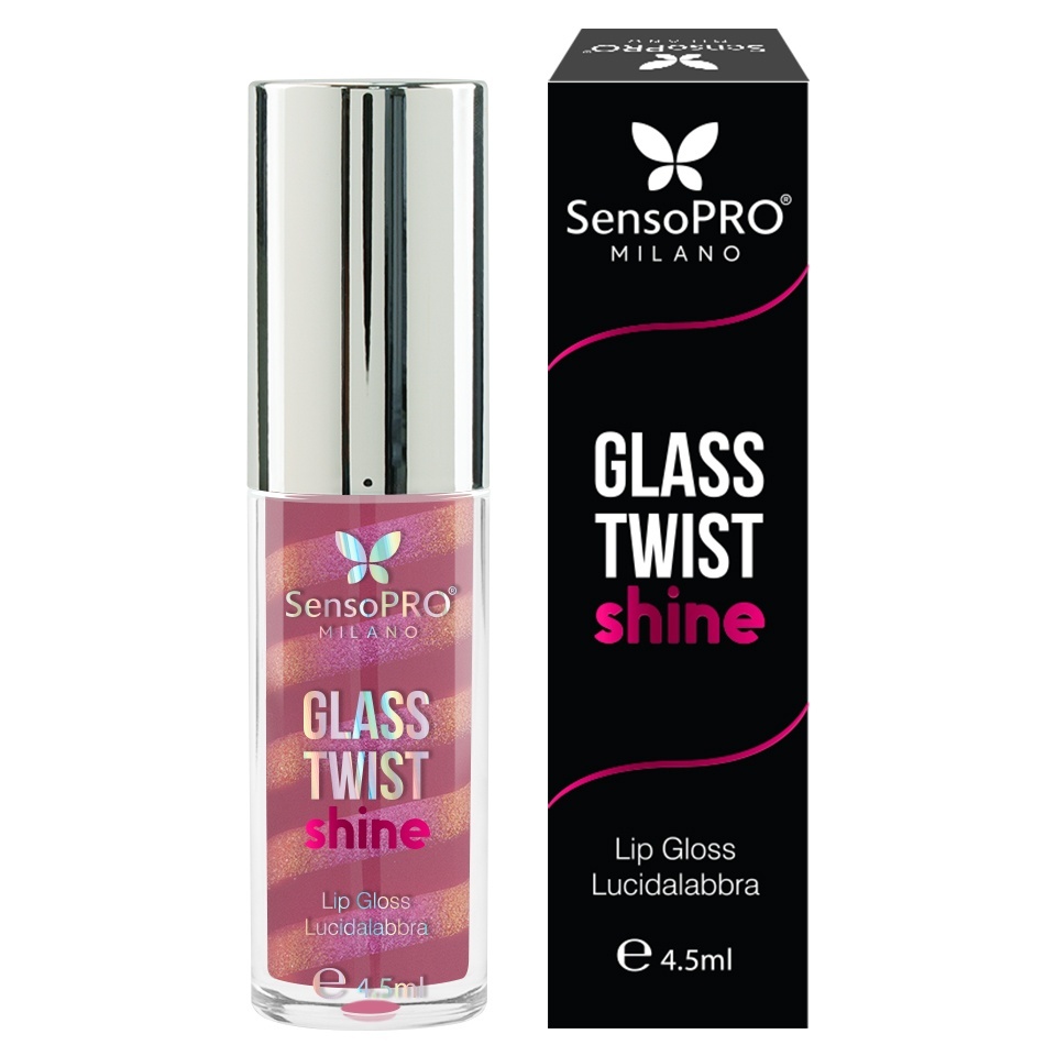 Luciu de buze Glass Twist Shine SensoPRO Milano, Rosy Spin - imagine 5