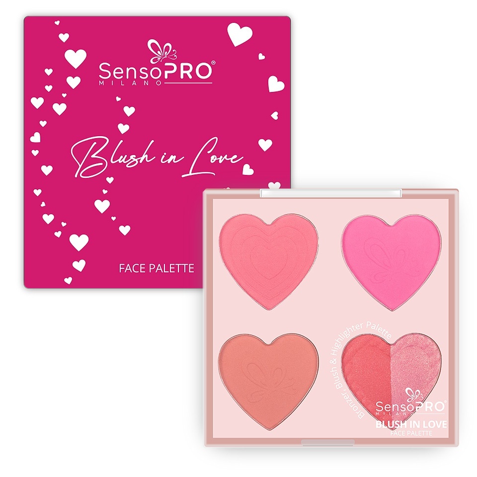 Paleta Multifunctionala Blush in Love SensoPRO Milano, Rosy Rebel - imagine 3