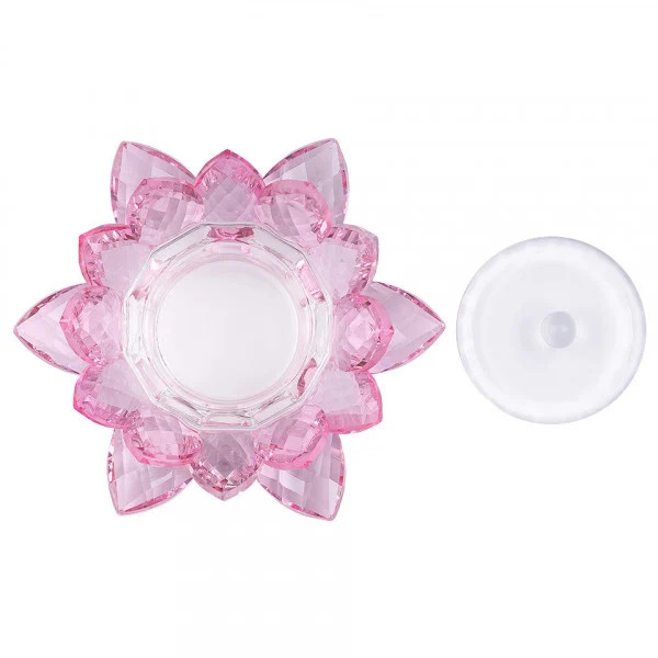 Recipient din Sticla pentru Machiaj LUXORISE, Pink Flower - 1 | YEO