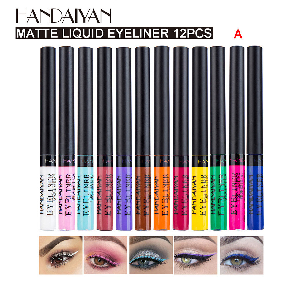 Set 12 culori Eyeliner Colorat Mat Handaiyan #A - 1 | YEO