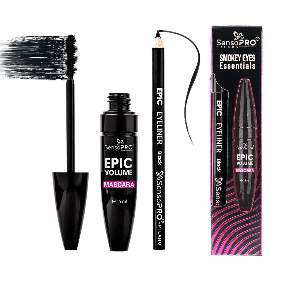 Set Creion Ochi & Mascara SensoPRO Milano Epic Volume - Smokey Eyes Essentials