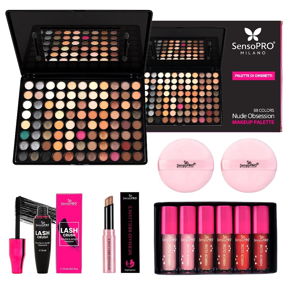 Set Machiaj Sweet Nudes SensoPRO Milano + CADOURI