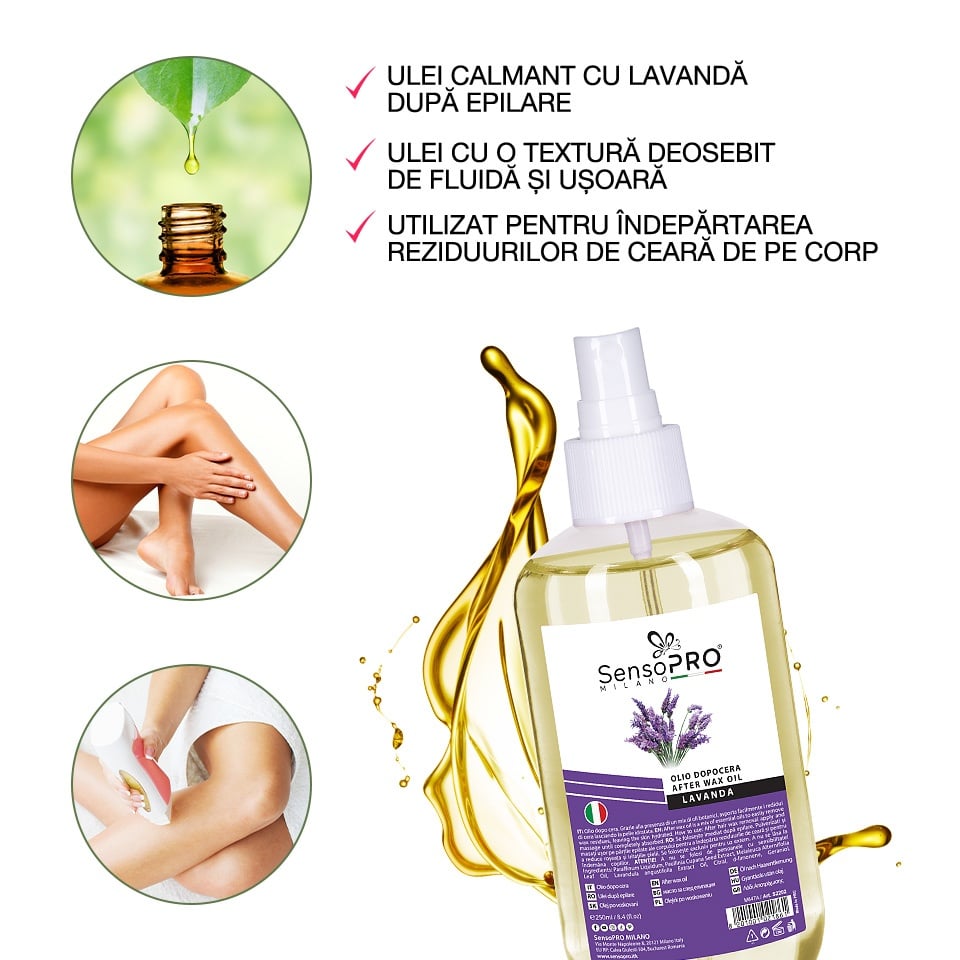 Ulei dupa Epilare cu Lavanda SensoPRO Milano - 250ml - 1 | YEO