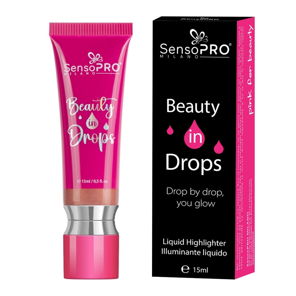 Iluminator lichid Beauty in drops SensoPRO Milano, Sunset - imagine 5