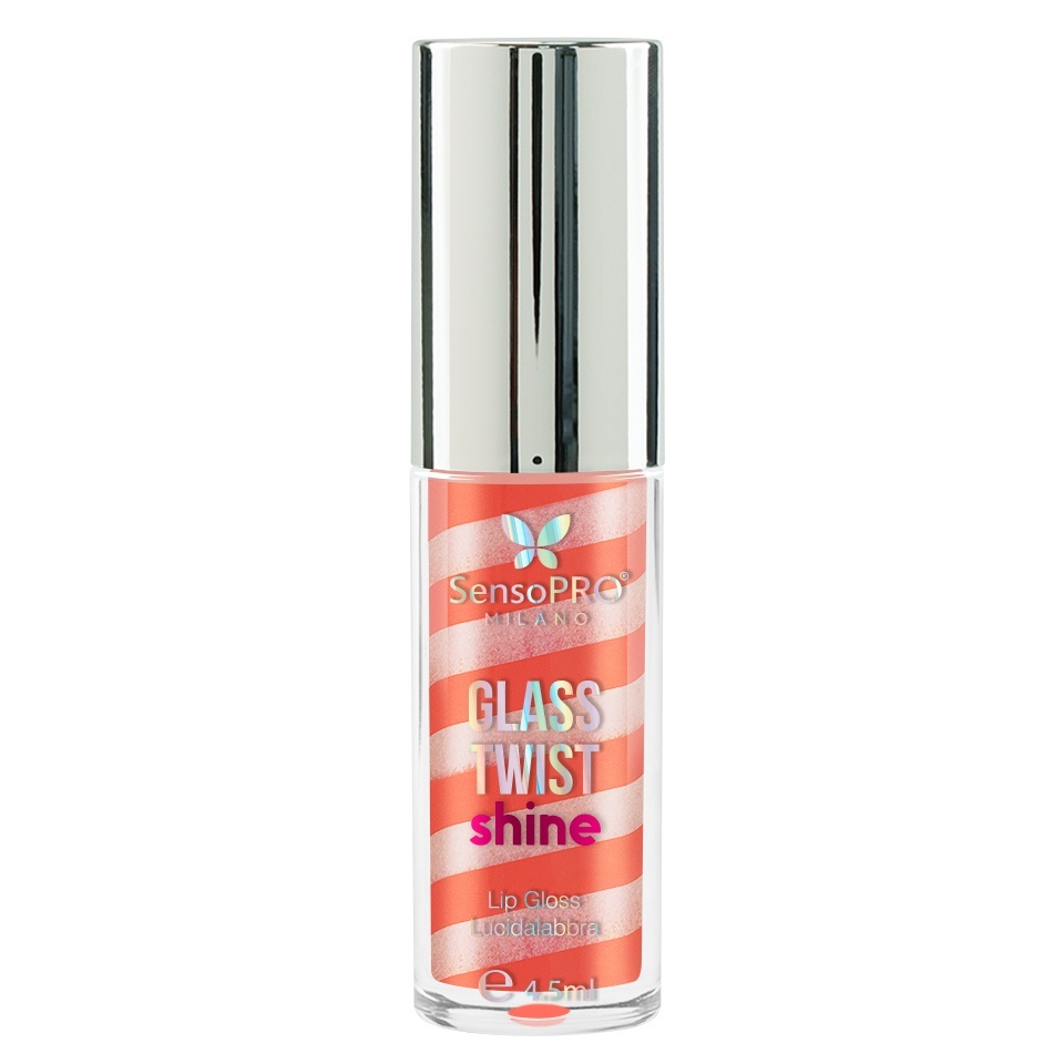 Luciu de buze Glass Twist Shine SensoPRO Milano, Roll Coral - imagine 3