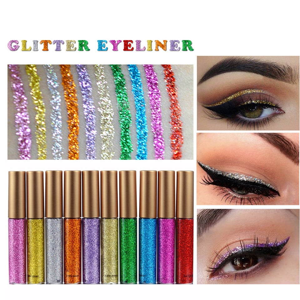 Set 10 Culori Eyeliner Colorat Glitter Handaiyan - 4 | YEO