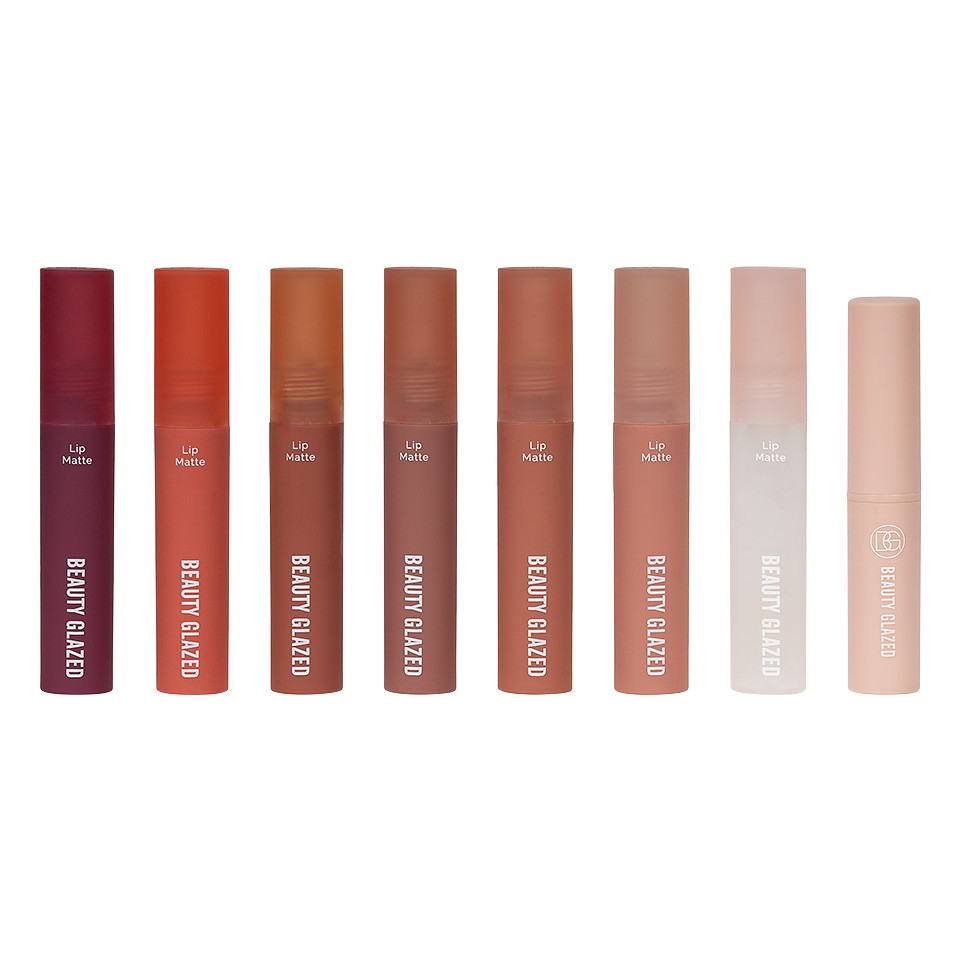 Set 6 Rujuri Lichide Mate + 1 Lip Oil + 1 Lip Balm, Beauty Glazed