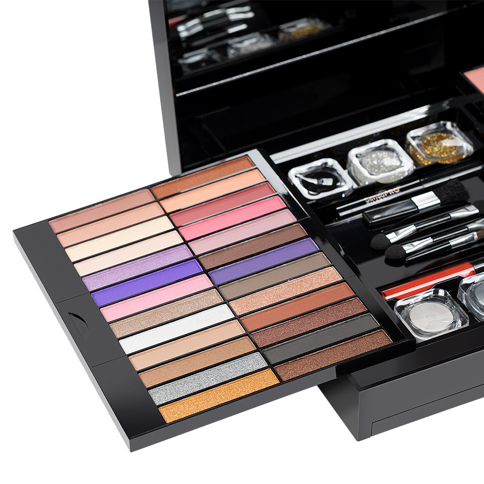 Trusa Machiaj Attractive Diva Makeup Box + CADOU Set 22 Pensule Machiaj, SensoPRO Milano - imagine 4