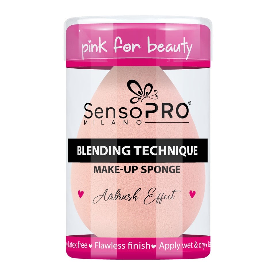 Burete Machiaj Blending Technique SensoPRO Milano, Baby Pink