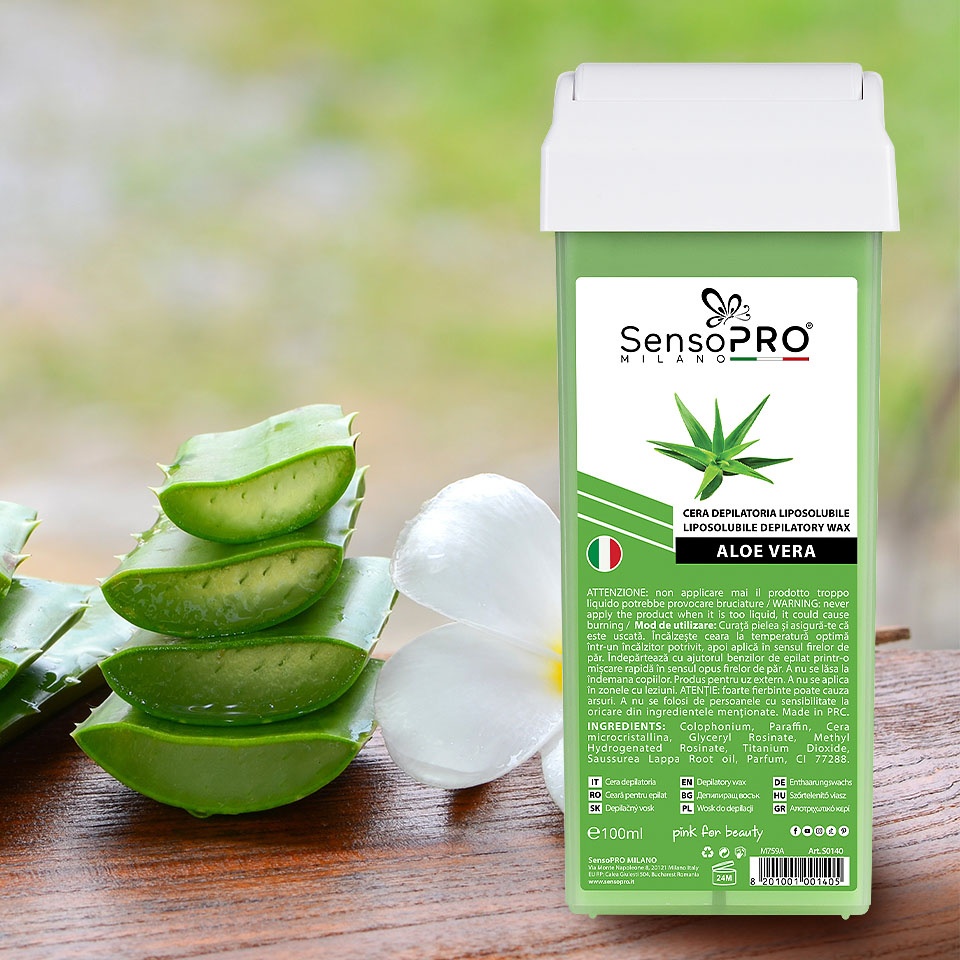 Ceara Epilat Unica Folosinta SensoPRO Milano, Rezerva Aloe Vera 100ml - imagine 2