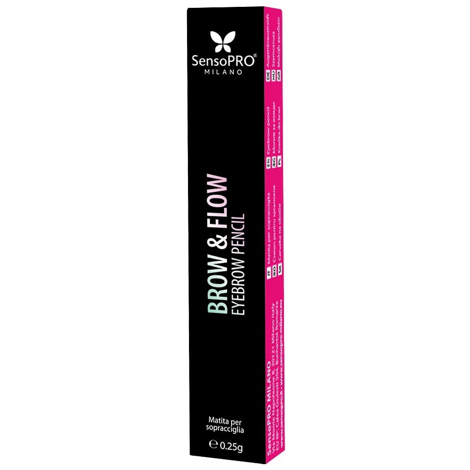Creion de Sprancene Brow & Flow SensoPRO Milano - Tea Brown — imaginea 3
