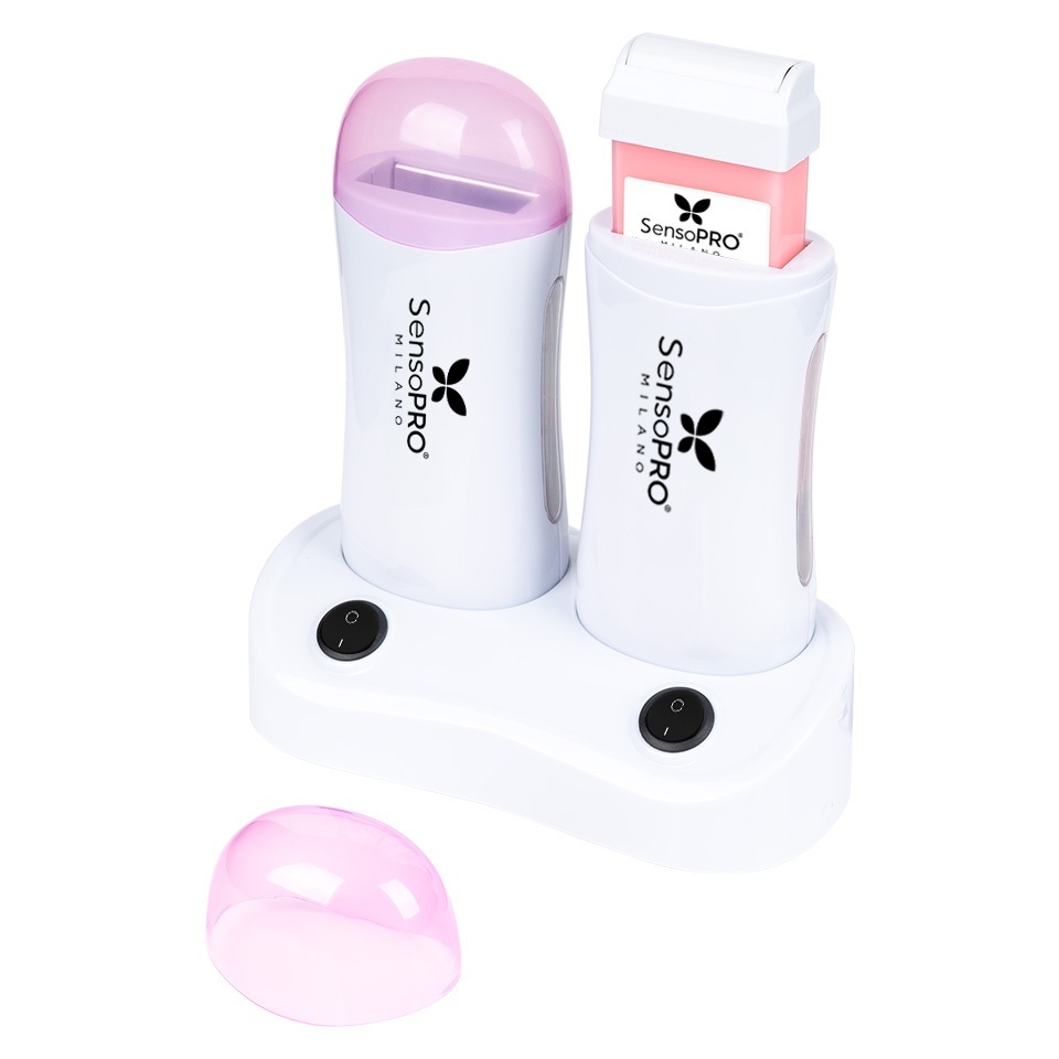 Incalzitor Ceara Epilare dublu cu suport WAX EXPERT DUO - SensoPRO Milano, Roz — imaginea 5
