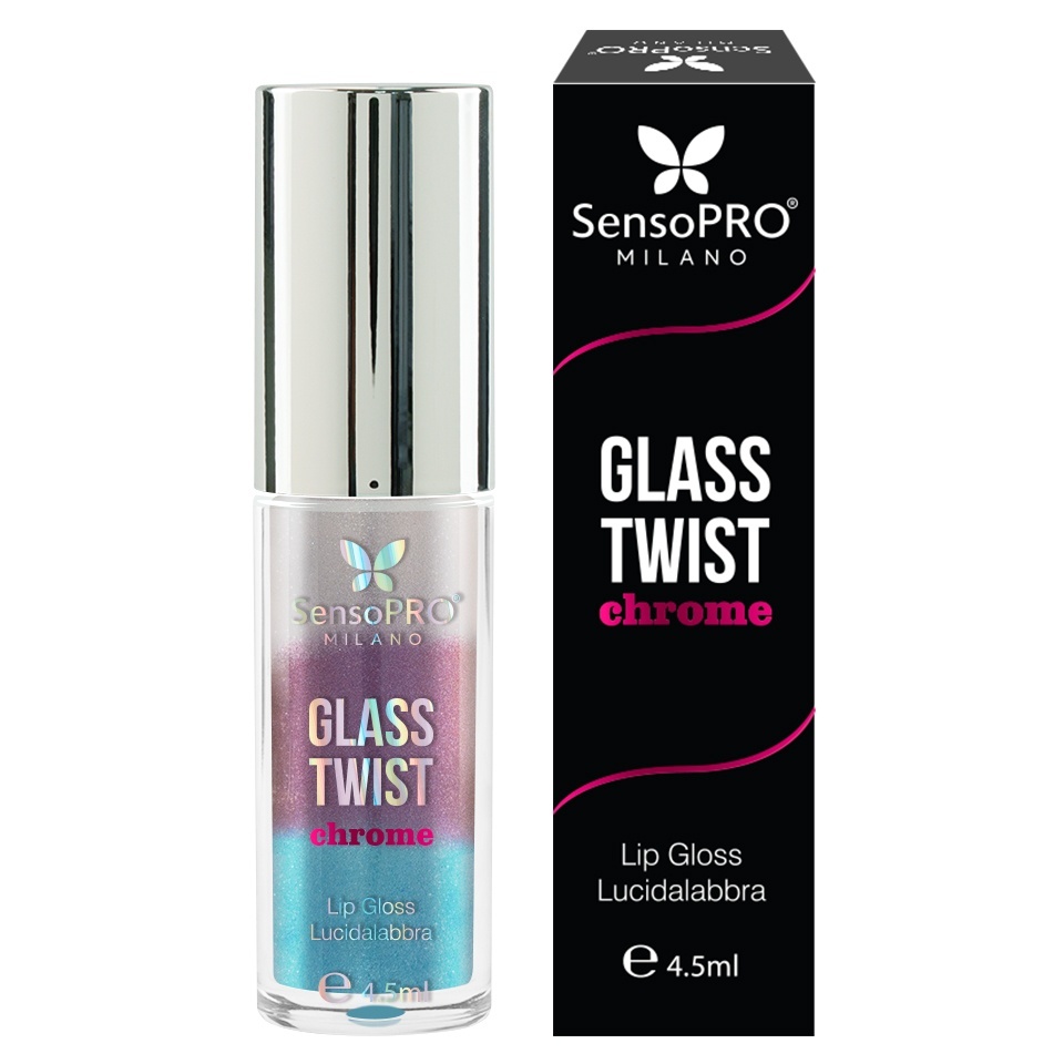 Luciu de buze Glass Twist Chrome SensoPRO Milano, Midnight - imagine 4