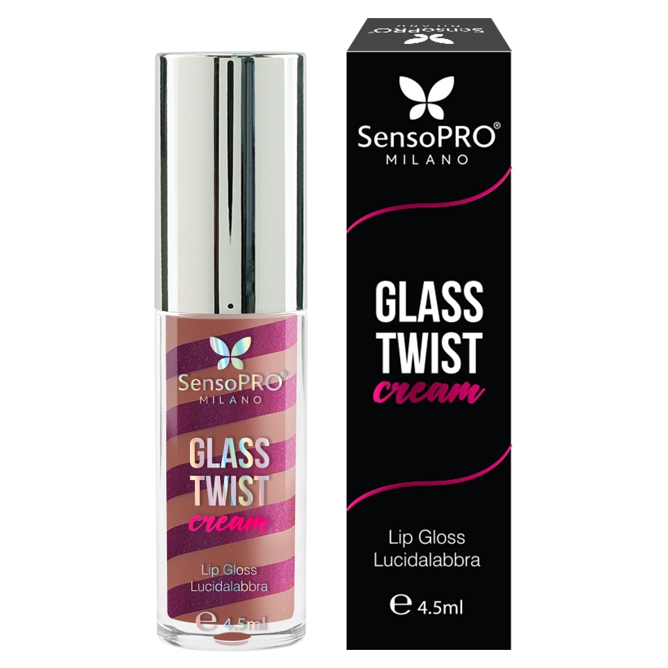 Luciu de buze Glass Twist Cream SensoPRO Milano, Dusty Rose - imagine 5