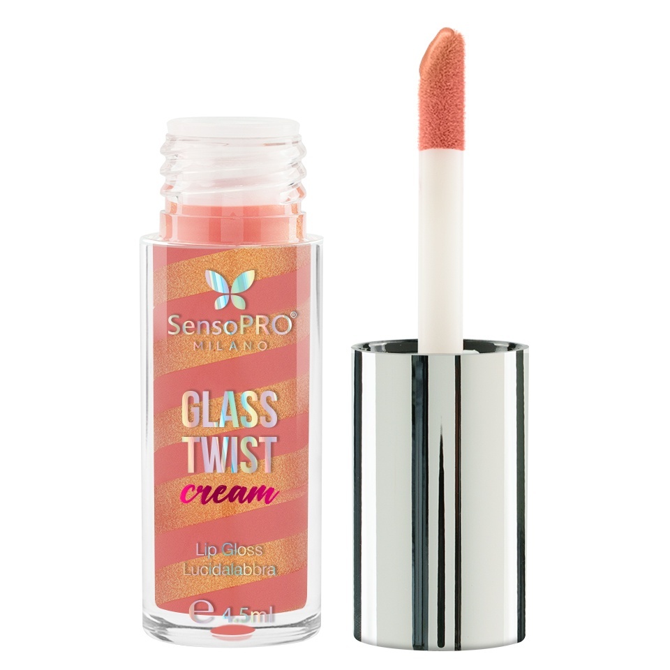 Luciu de buze Glass Twist Cream SensoPRO Milano, Peach Gold - imagine 4