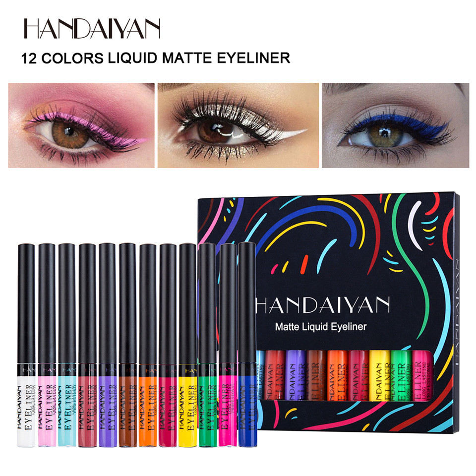 Set 12 culori Eyeliner Colorat Mat Handaiyan #A - 2 | YEO