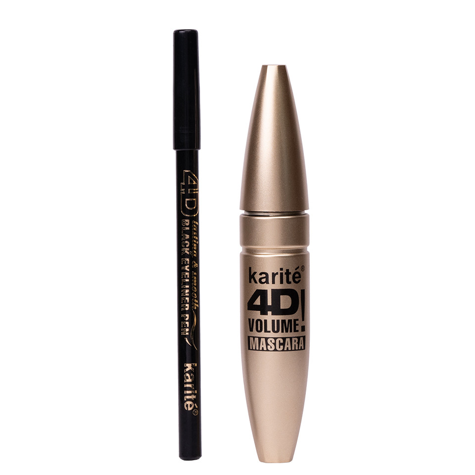 Set 2 in 1 Mascara 4D & Creion Ochi Karite - 2 | YEO