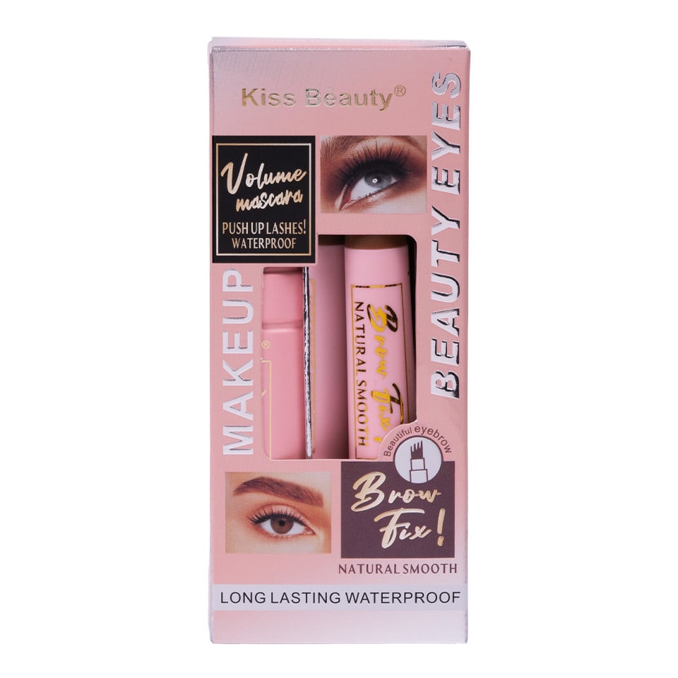 Set 2 in 1 Mascara Volume & Creion Sprancene Microblading Kiss Beauty 02 - 1 | YEO