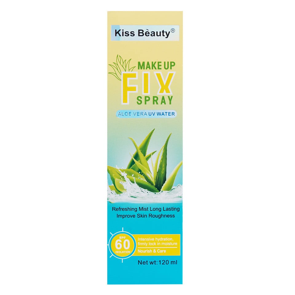 Spray Fixare Machiaj SPF 60 Aloe Vera, Kiss Beauty 120ml - 1 | YEO