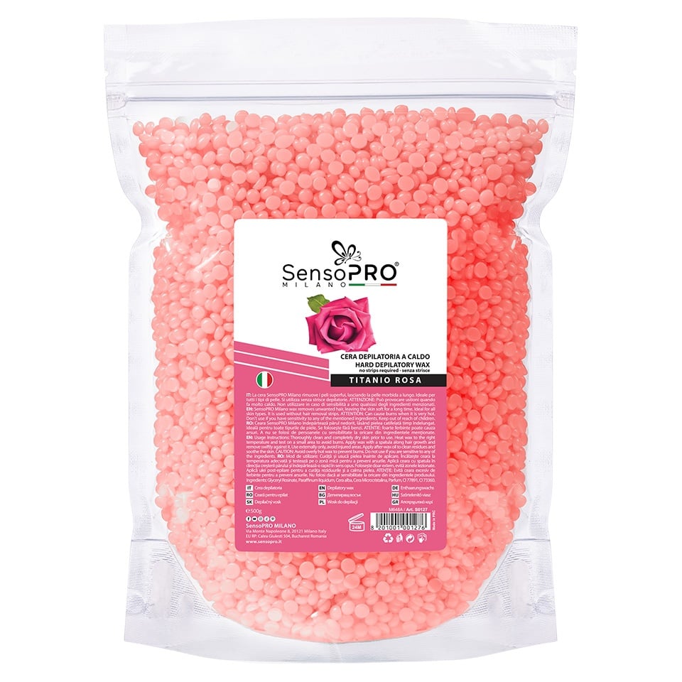 Ceara Epilat Elastica Granule SensoPRO Milano Titanio Rosa, 500g