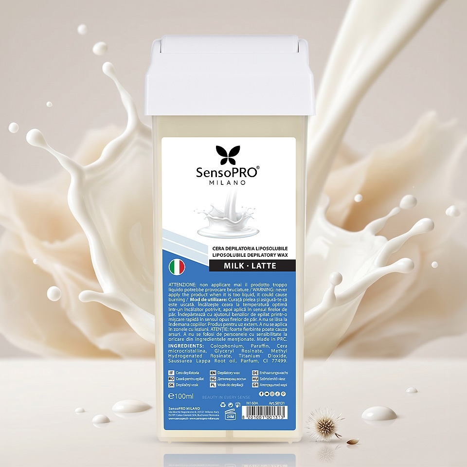 Ceara Epilat Unica Folosinta SensoPRO Milano, Rezerva Lapte 100ml – imagine 2