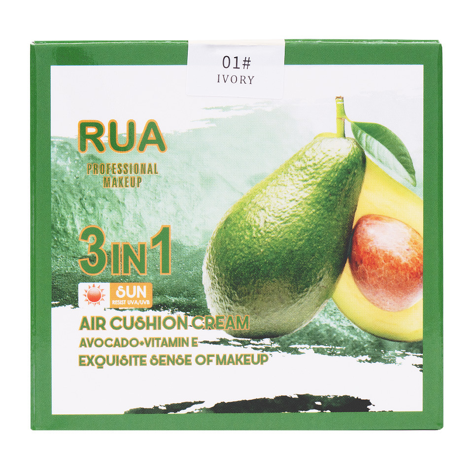 Fond de Ten Air Cusion Cream 3 in 1 Avocado RUA, 01 Ivory - 2 | YEO