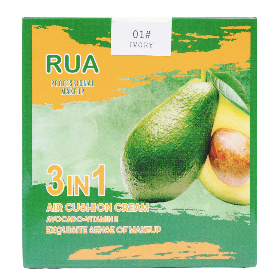 Fond de Ten Air Cusion Cream 3 in 1 Avocado & Vitamin E RUA, 01 Ivory - 1 | YEO