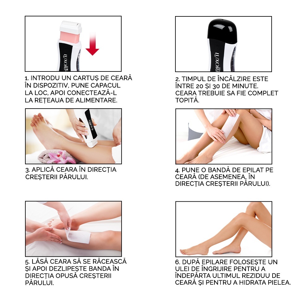 Incalzitor Ceara Epilare cu suport Base Care Ultimate - LUXORISE - imagine 5
