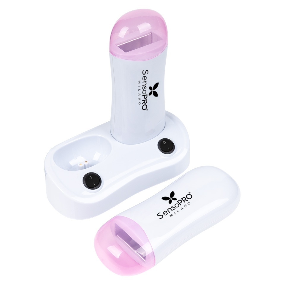 Incalzitor Ceara Epilare dublu cu suport WAX EXPERT DUO - SensoPRO Milano, Roz — imaginea 3