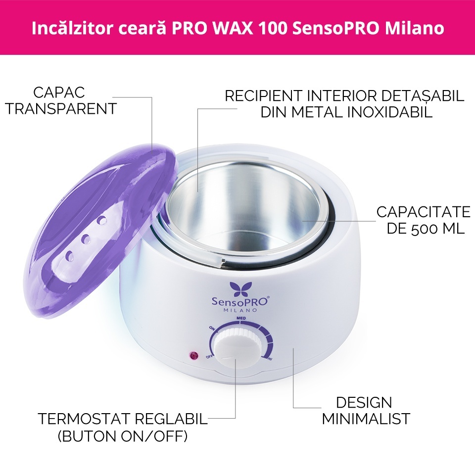 Incalzitor Ceara Epilare PRO WAX 100 - SensoPRO Milano - imagine 7